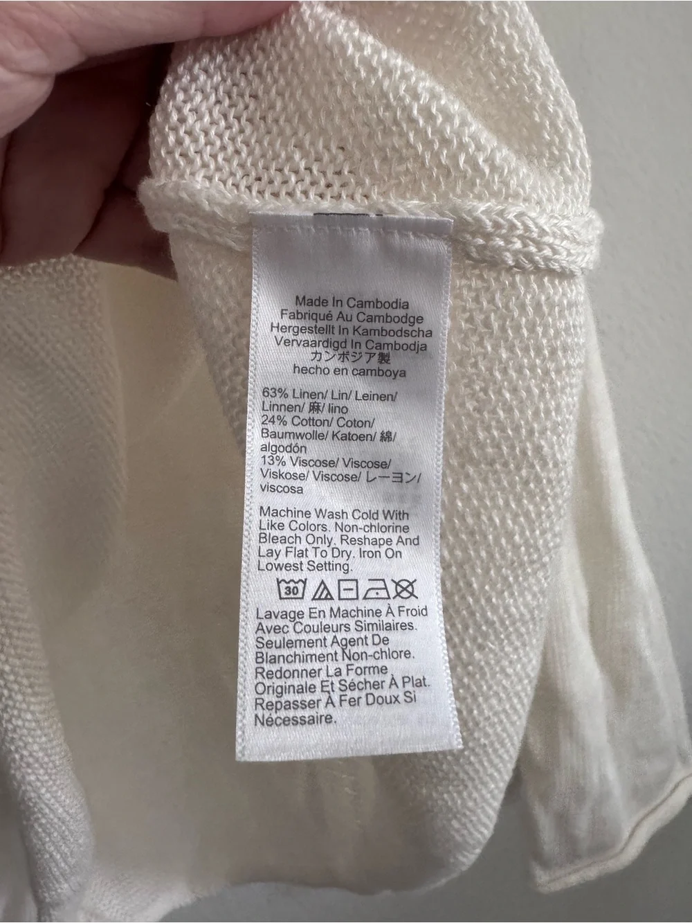 NWT J Crew Summer Rollneck Sweater In Linen Blend In Ivory Size XS
